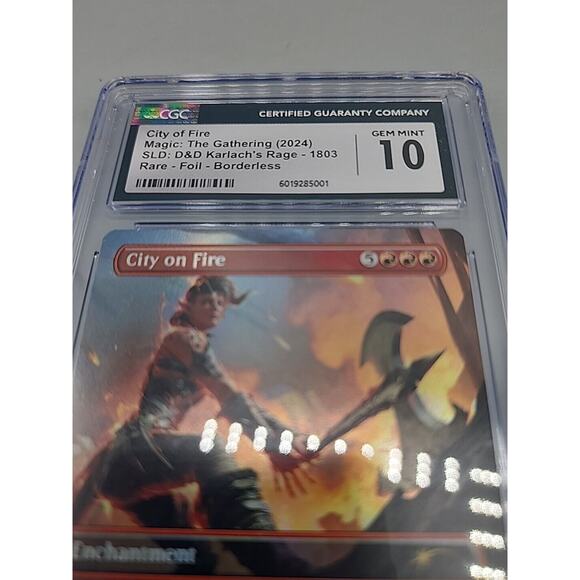 City on Fire SLD NM Borderless FOIL MTG Secret Lair D&D CGC 10 - Picture 9 of 9